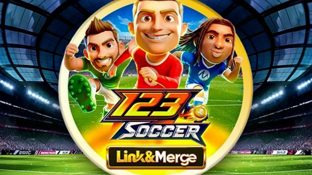 Interface do jogo de slot 123 Soccer Link&Merge
